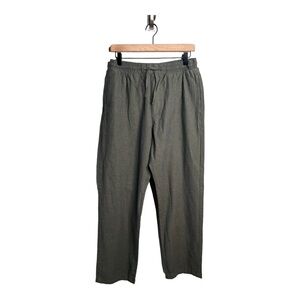 ZARA‎ Olive High Waist Drawstring Wide Leg Trousers Small NEW